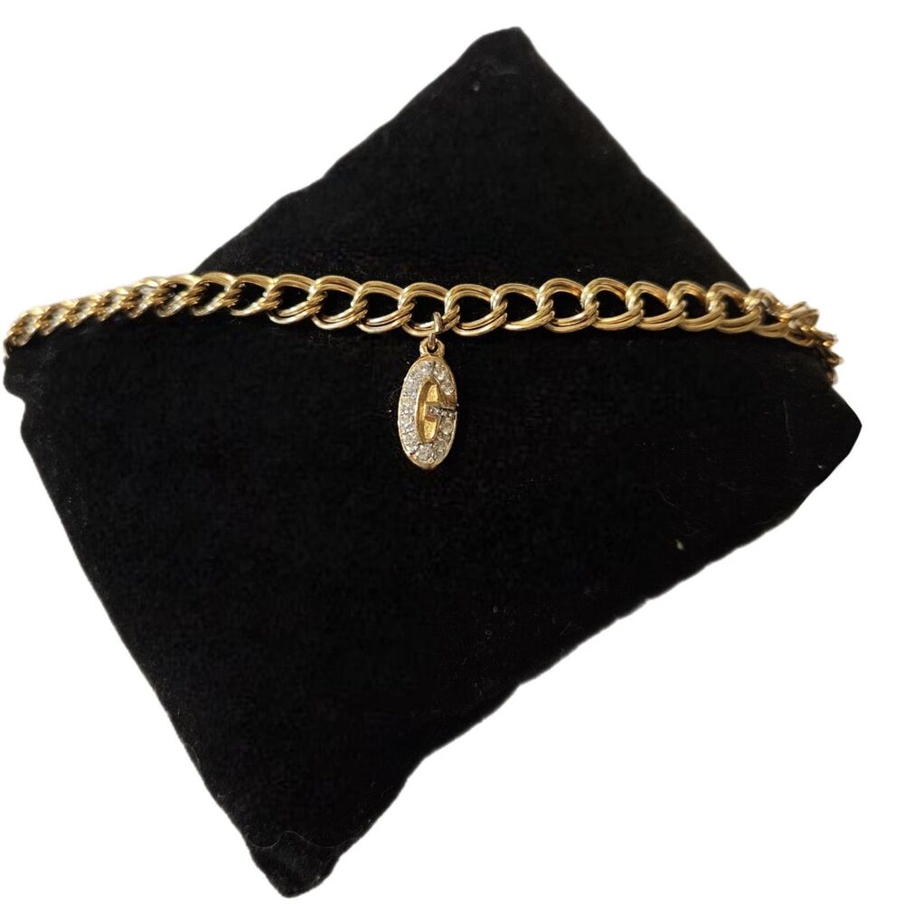 Givenchy Gold Chainlink Statement Bracelet W/ G C… - image 7